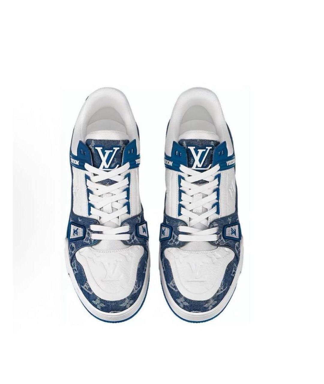 LOUIS VUITTON Синие низкие кроссовки / кеды, фото 2