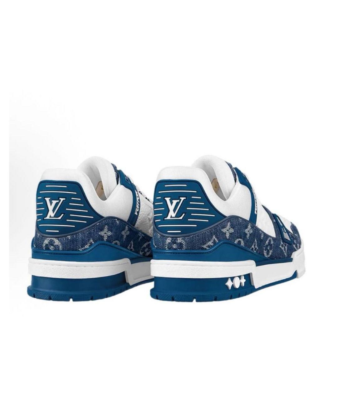 LOUIS VUITTON Синие низкие кроссовки / кеды, фото 4