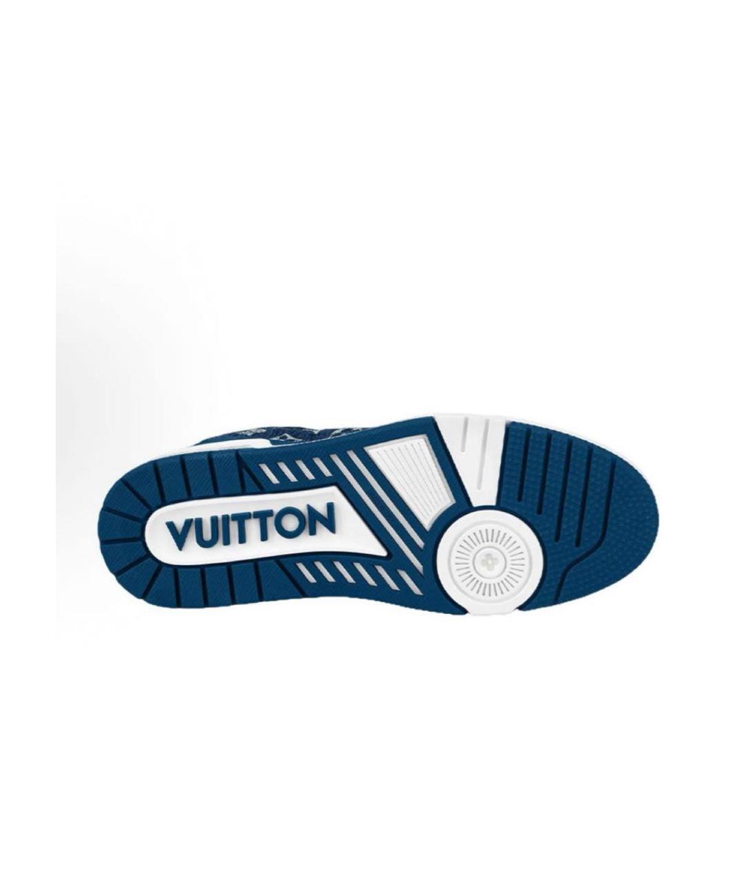 LOUIS VUITTON Синие низкие кроссовки / кеды, фото 3