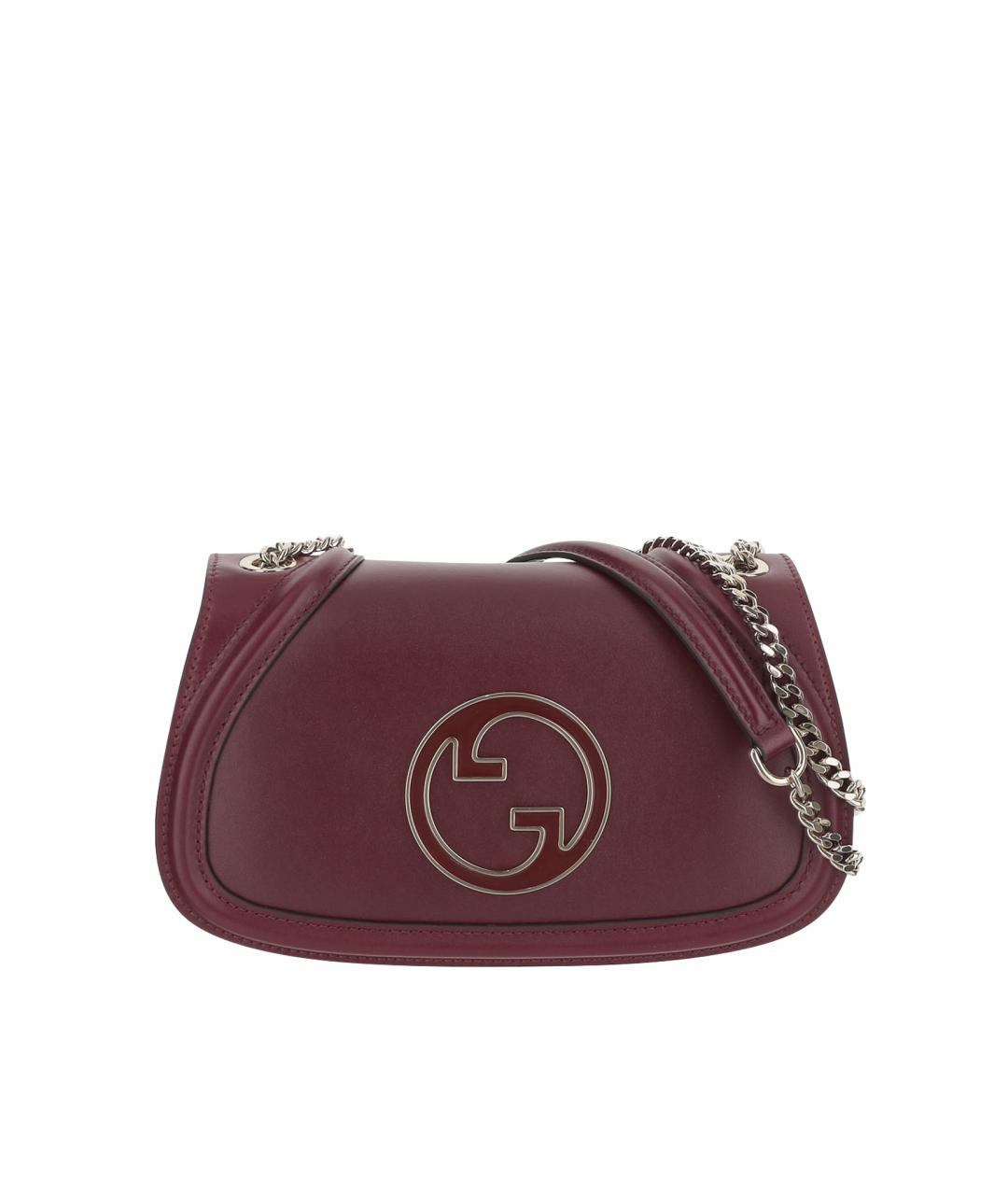 GUCCI Бордовая кожаная сумка через плечо, фото 1