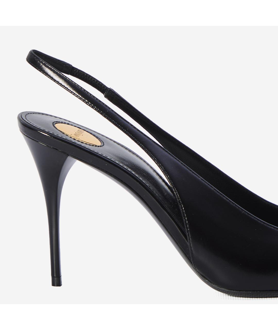 SAINT LAURENT Черные кожаные туфли, фото 5