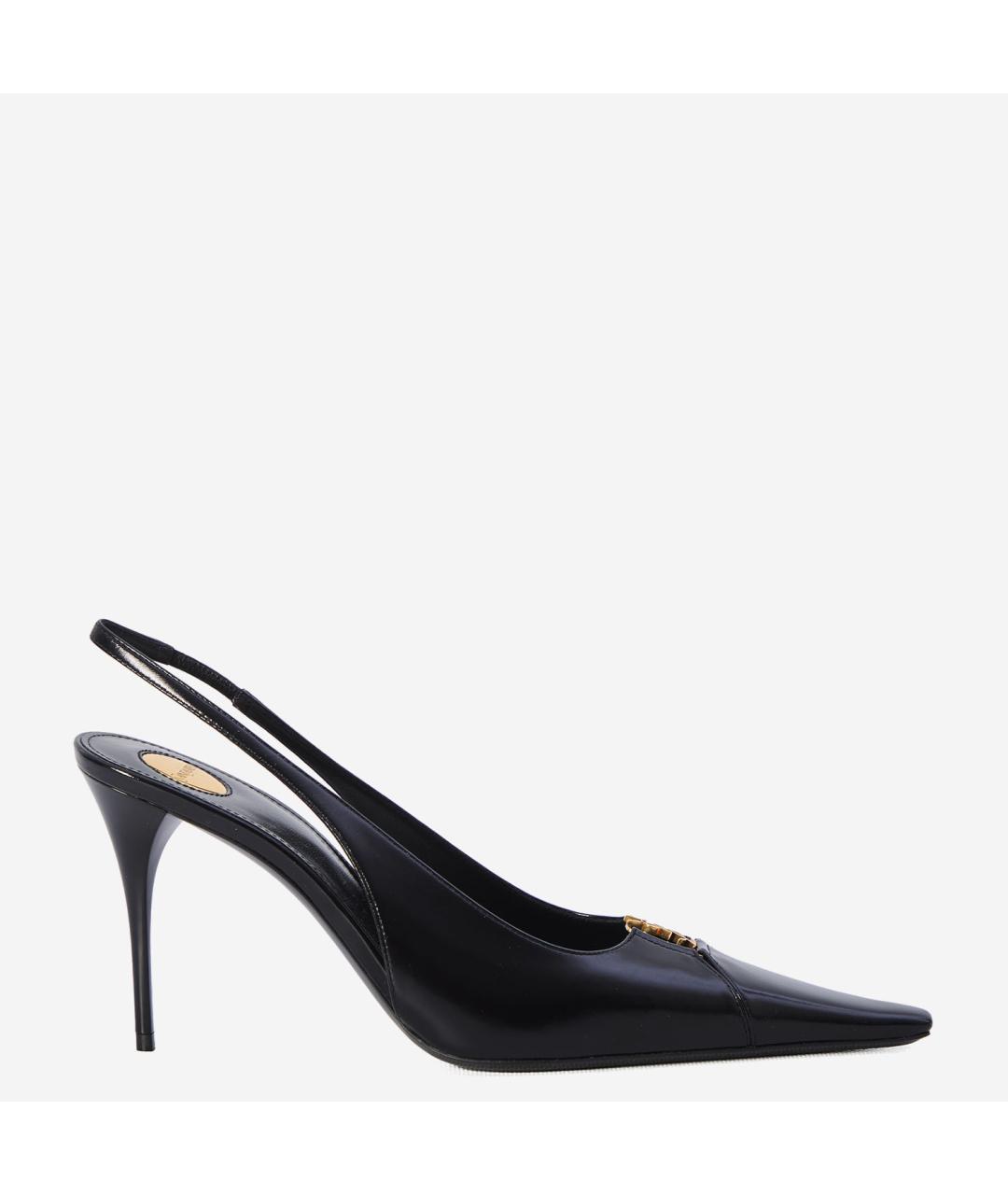 SAINT LAURENT Черные кожаные туфли, фото 6