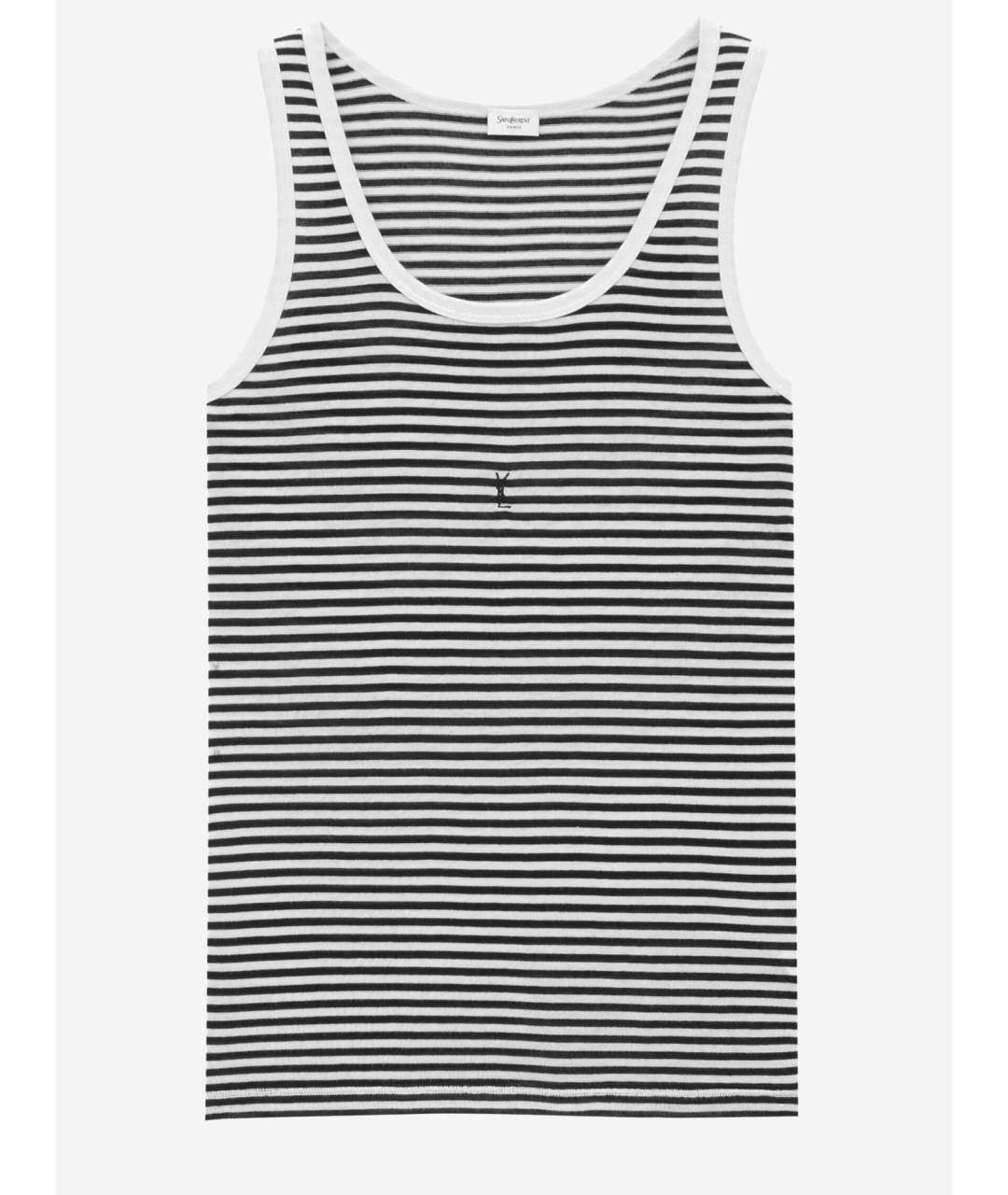 SAINT LAURENT Мульти хлопко-эластановая майка, фото 4