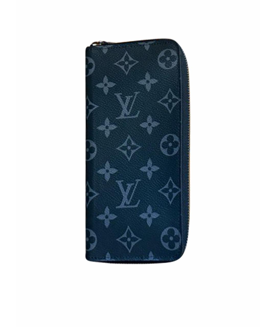 LOUIS VUITTON Черный кожаный кошелек, фото 1