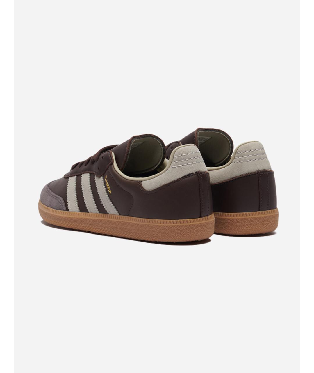 ADIDAS Коричневые кожаные кроссовки, фото 3