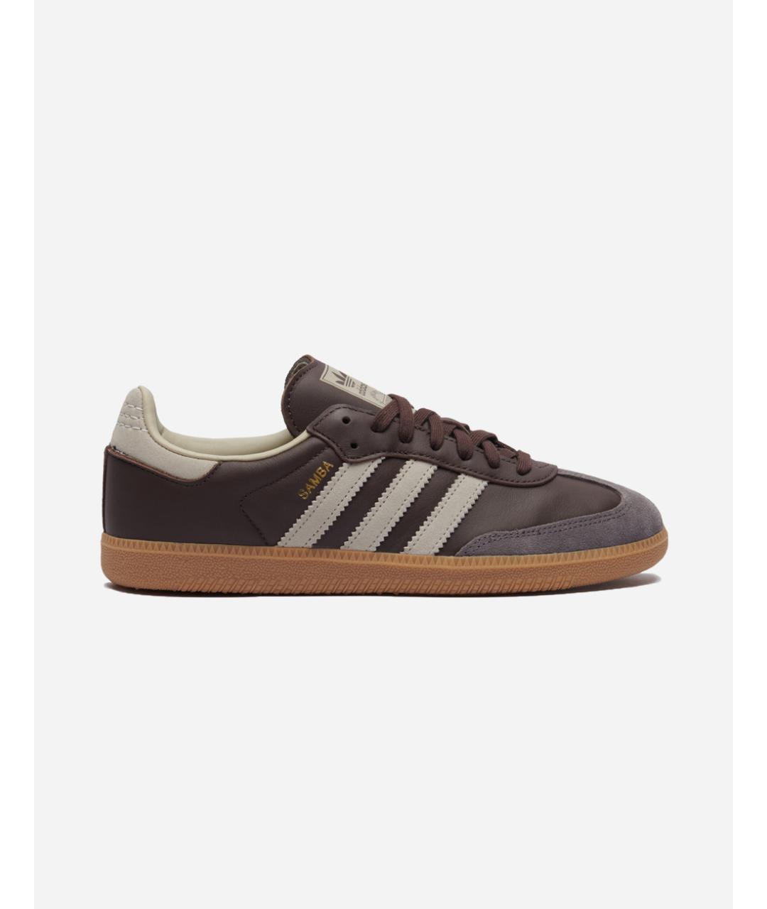 ADIDAS Коричневые кожаные кроссовки, фото 4