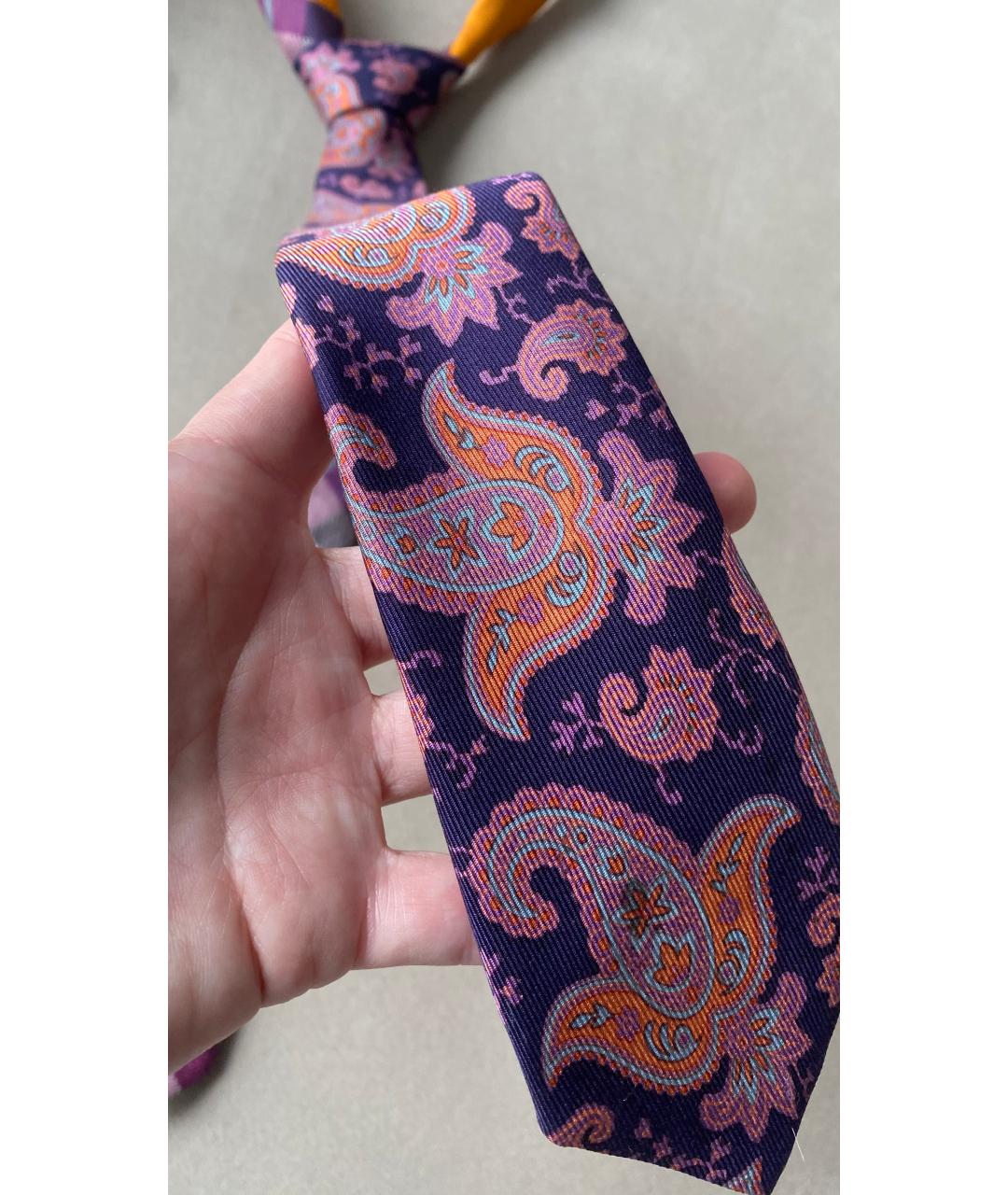 ETRO Фиолетовый шелковый галстук, фото 2