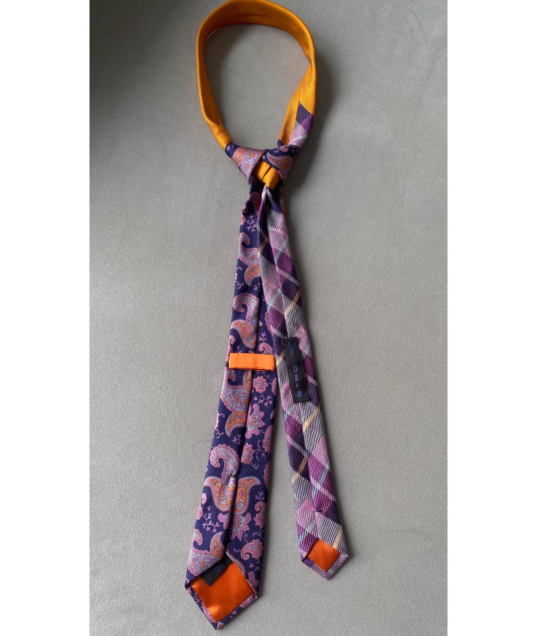 ETRO Фиолетовый шелковый галстук, фото 4
