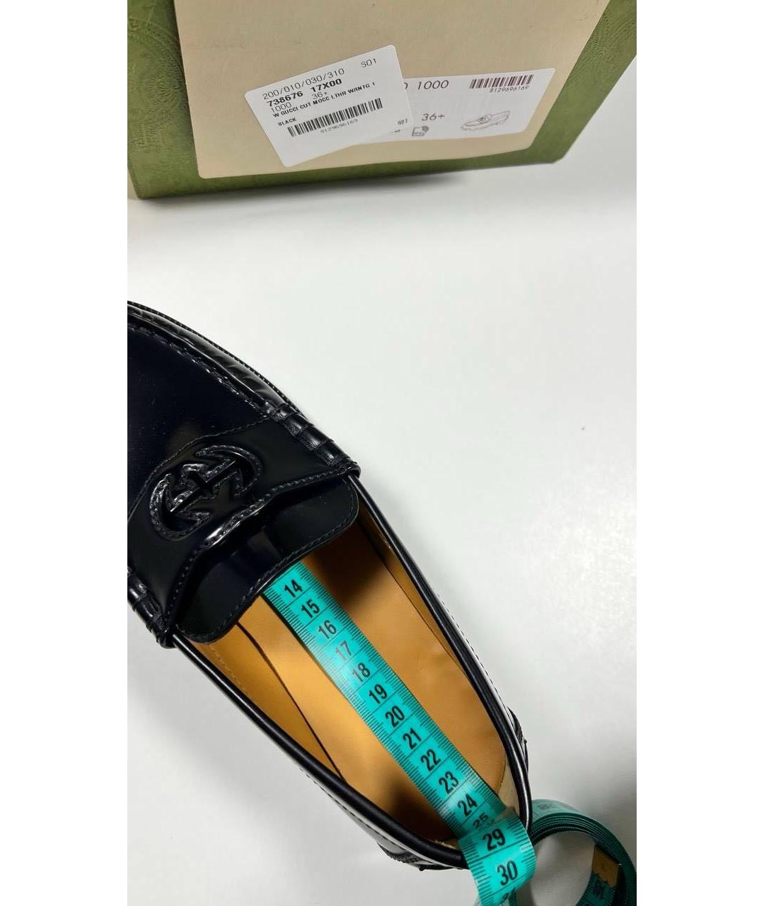 GUCCI Черные кожаные лоферы, фото 6