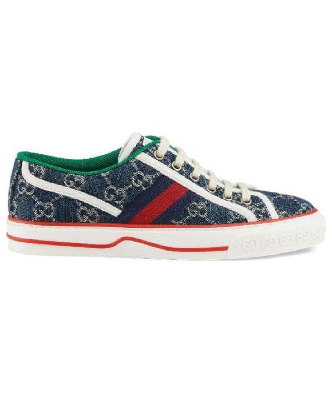GUCCI Мульти текстильные кеды, фото 1