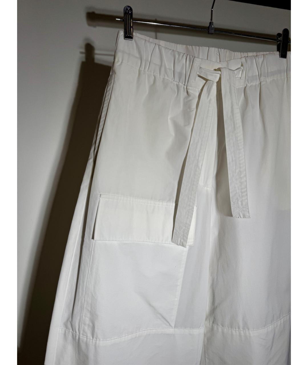 DRIES VAN NOTEN Белые хлопковые брюки широкие, фото 3