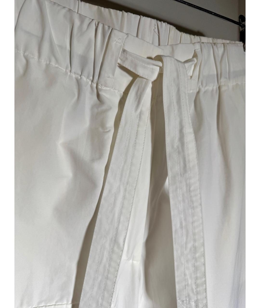 DRIES VAN NOTEN Белые хлопковые брюки широкие, фото 4