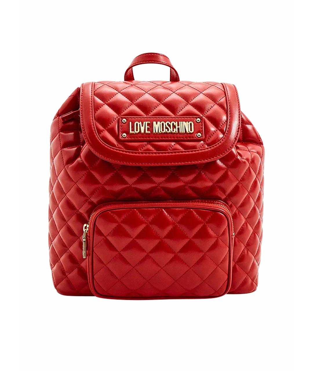 LOVE MOSCHINO Красный рюкзак из искусственной кожи, фото 1