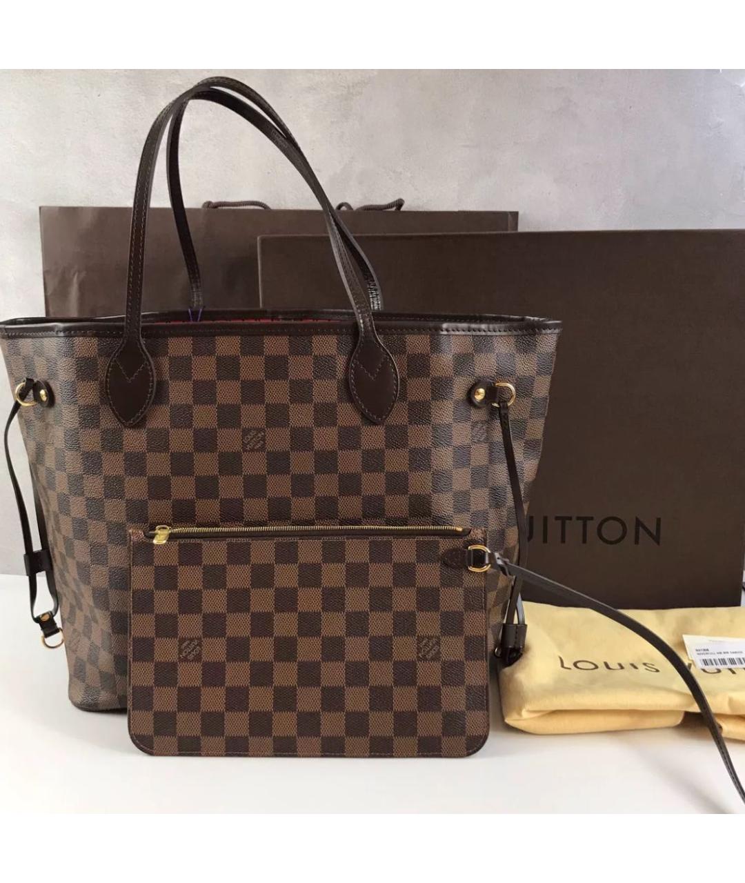 LOUIS VUITTON Коричневая сумка тоут, фото 8