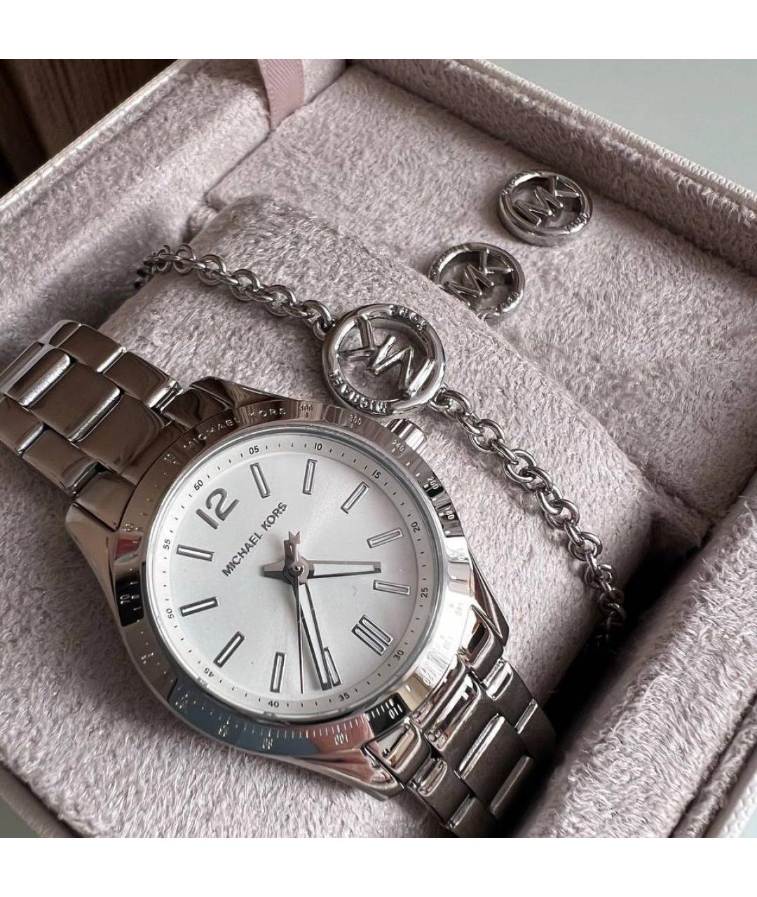 MICHAEL KORS Серебряные металлические часы, фото 3