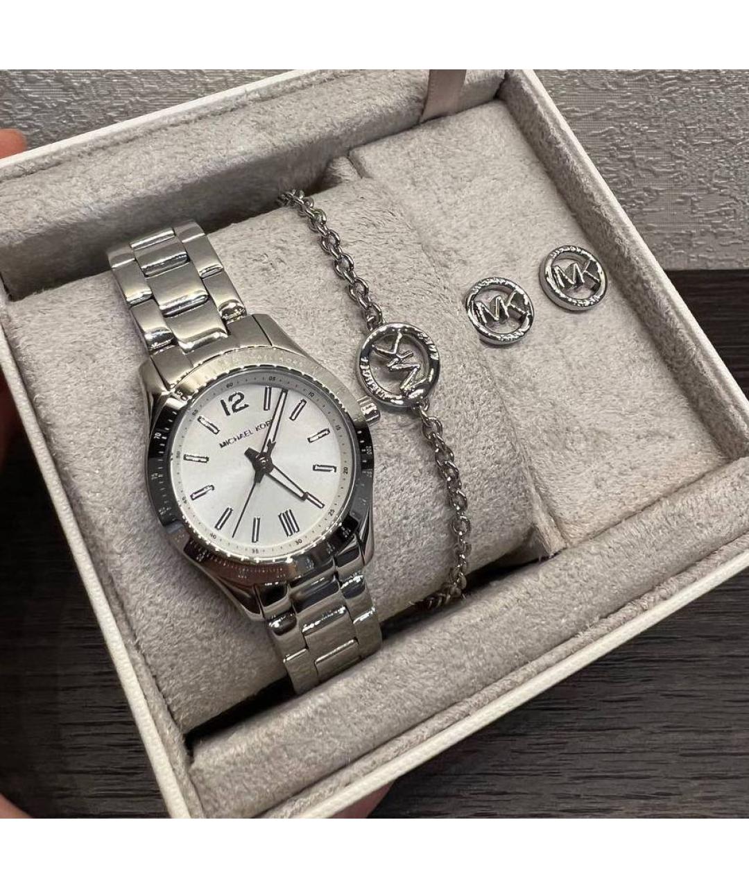 MICHAEL KORS Серебряные металлические часы, фото 7