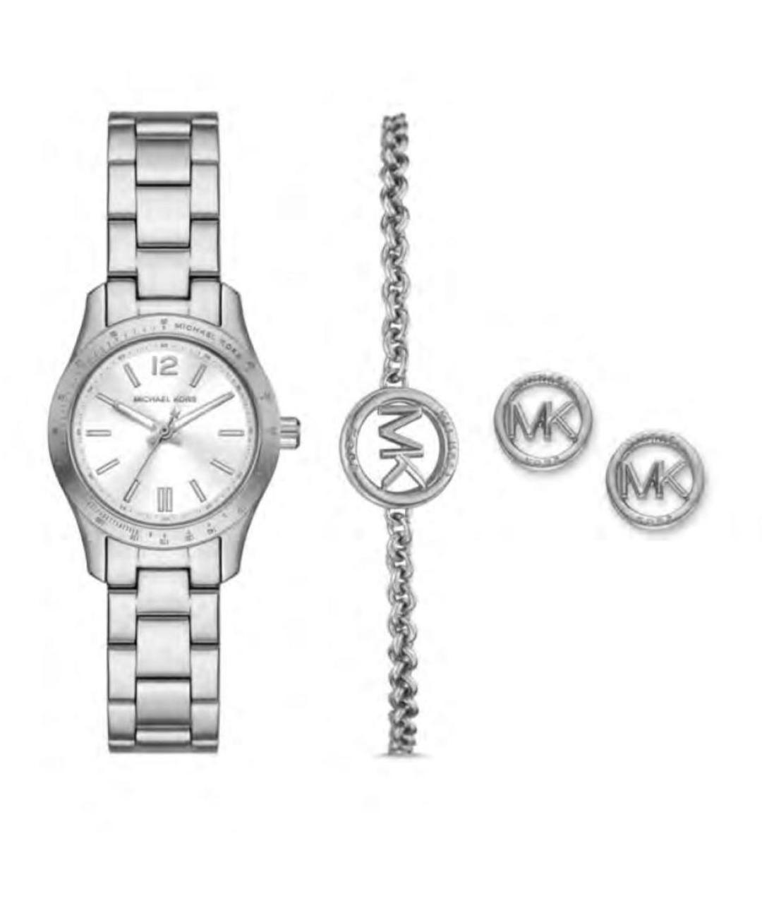 MICHAEL KORS Серебряные металлические часы, фото 1