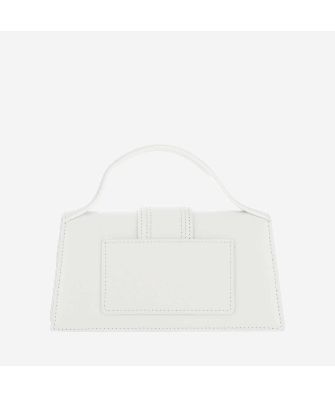 JACQUEMUS Белая кожаная сумка с короткими ручками, фото 3