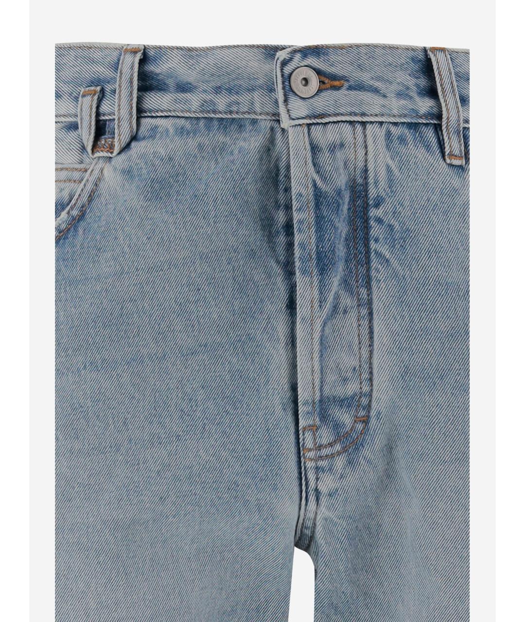JACQUEMUS Голубые хлопковые прямые джинсы, фото 3