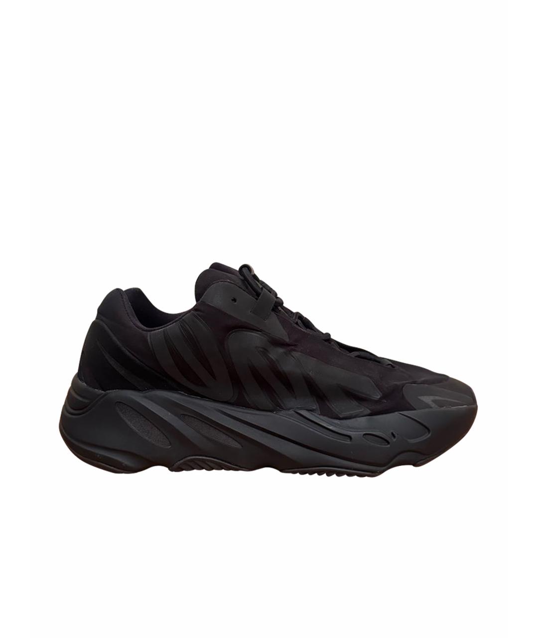 ADIDAS YEEZY Черные текстильные низкие кроссовки / кеды, фото 1