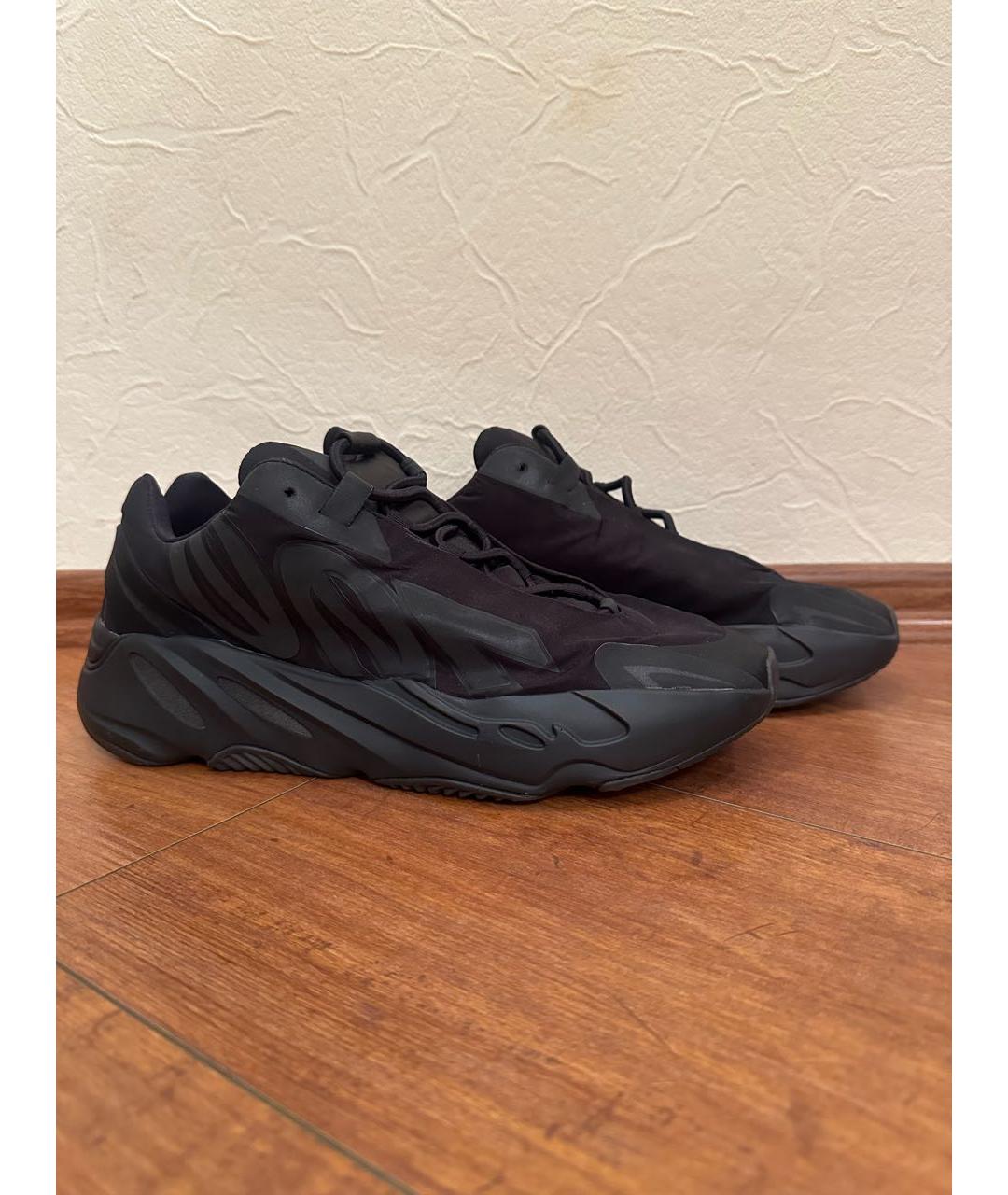 ADIDAS YEEZY Черные текстильные низкие кроссовки / кеды, фото 5
