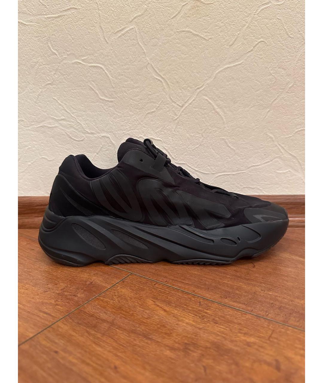 ADIDAS YEEZY Черные текстильные низкие кроссовки / кеды, фото 7