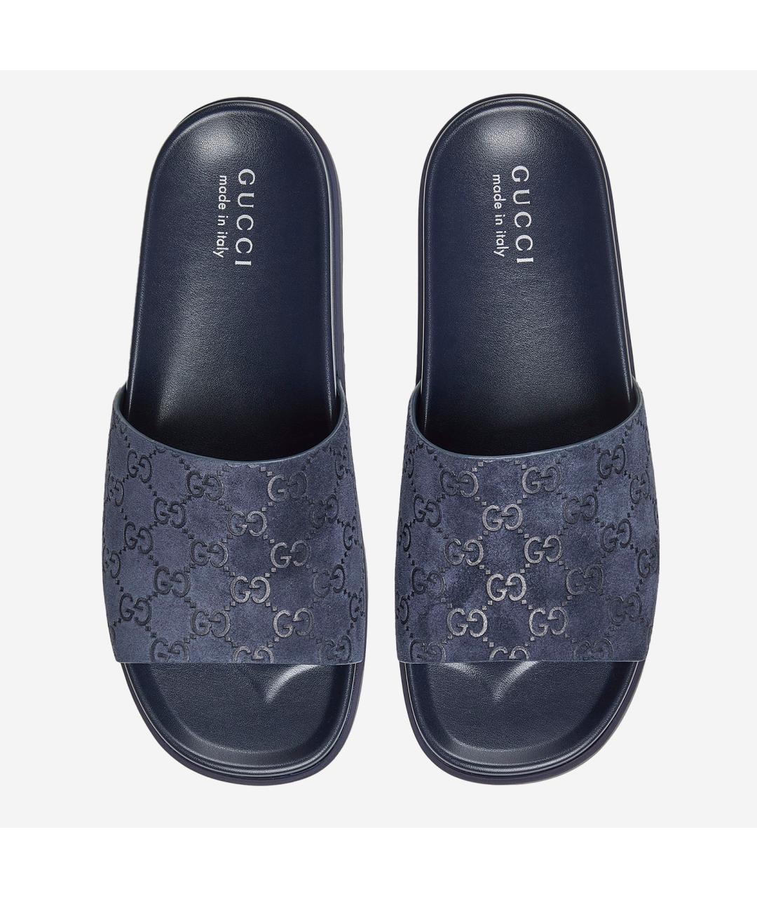 GUCCI Синие шлепанцы, фото 4