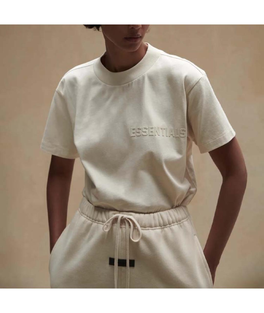 FEAR OF GOD ESSENTIALS Желтая хлопковая футболка, фото 3