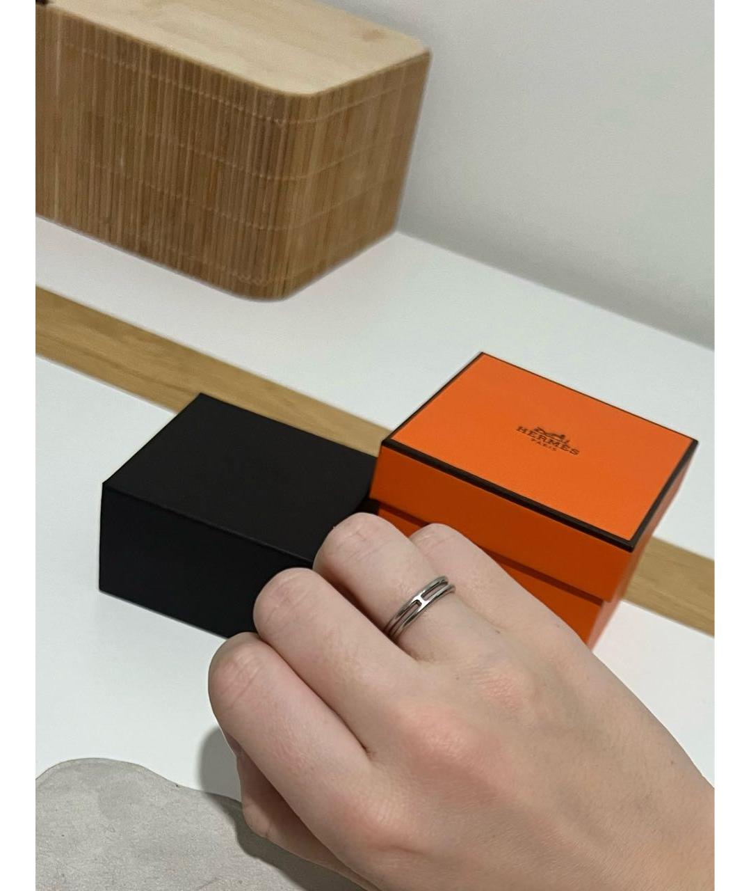 HERMES Кольцо из белого золота, фото 4