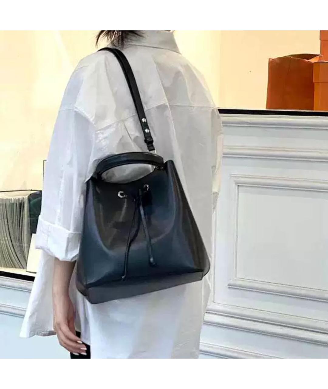 LOUIS VUITTON Черная сумка с короткими ручками, фото 8