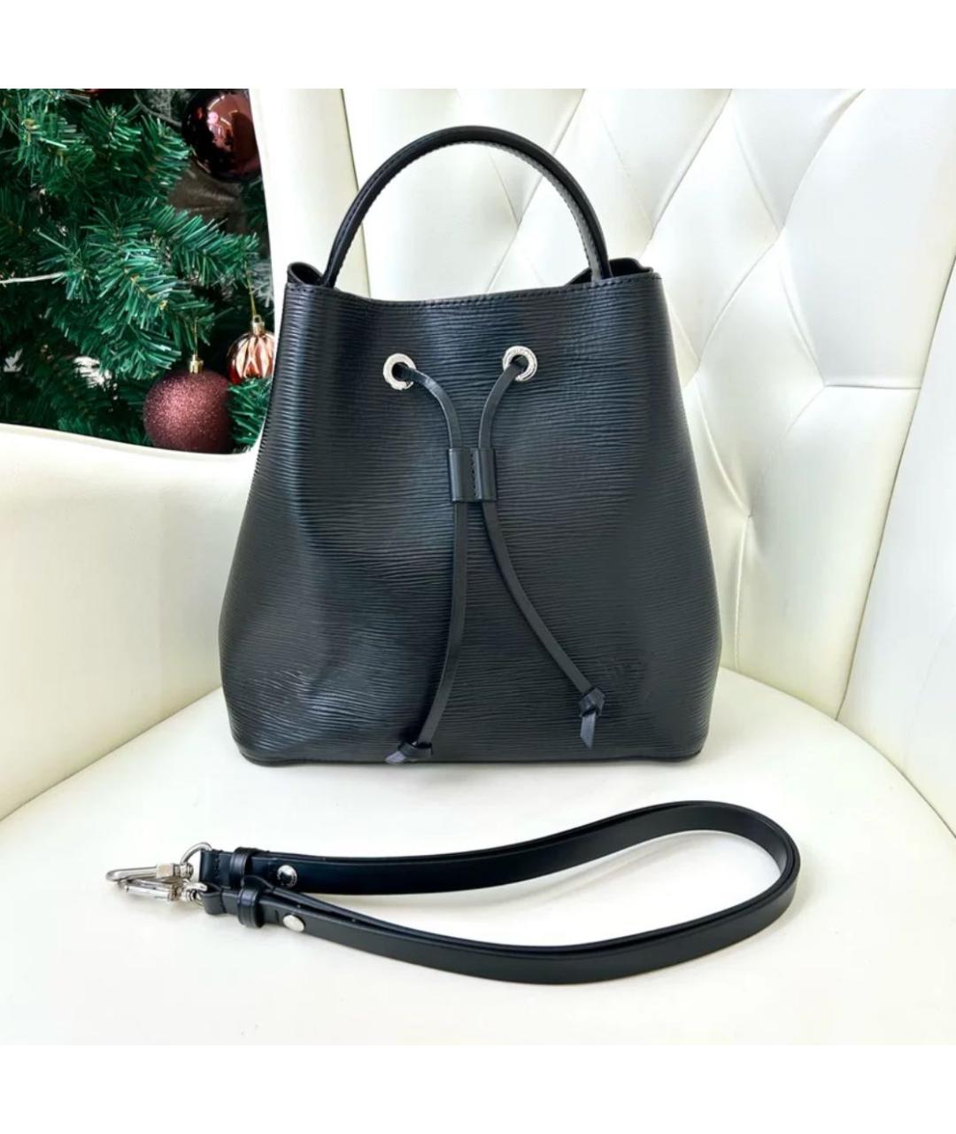 LOUIS VUITTON Черная сумка с короткими ручками, фото 2
