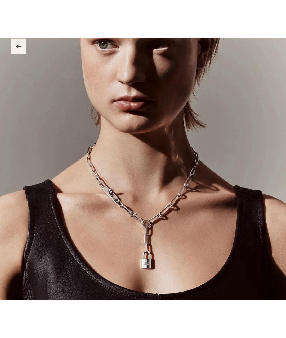 HERMES Серебряное серебряное колье, фото 2