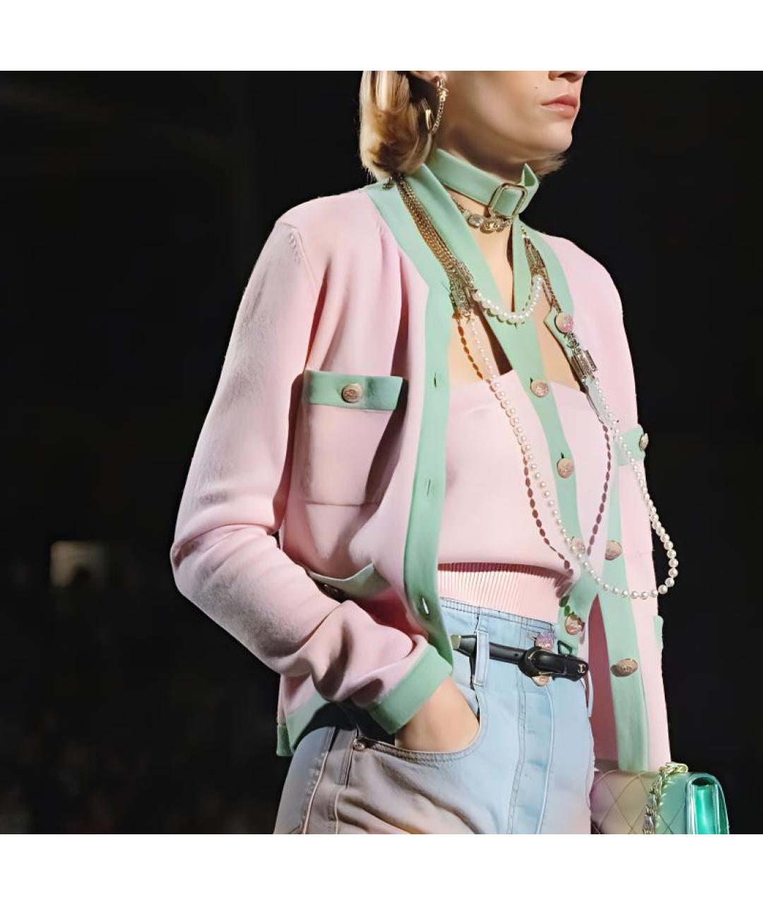 CHANEL Розовый кашемировый джемпер / свитер, фото 2