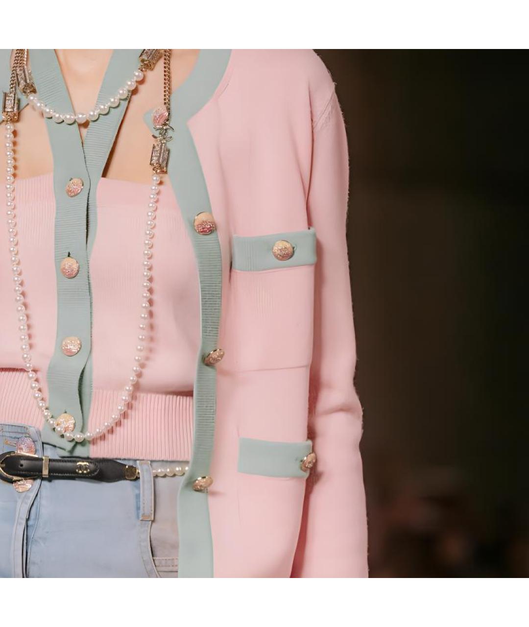 CHANEL Розовый кашемировый джемпер / свитер, фото 5