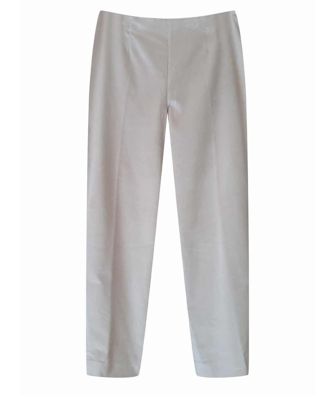 PESERICO Бежевые хлопко-эластановые прямые брюки, фото 1