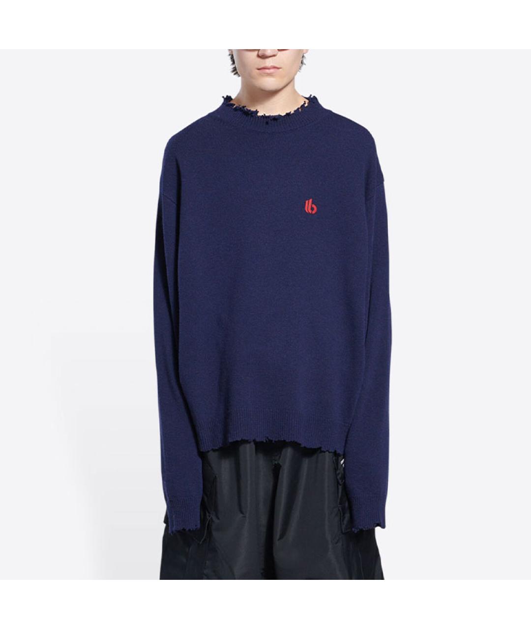BALENCIAGA Синий джемпер / свитер, фото 6