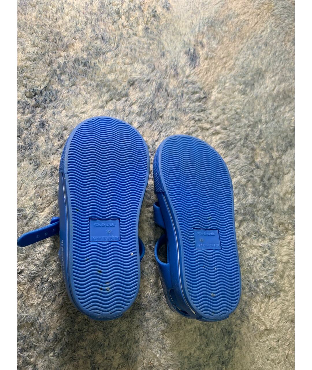 DOLCE&GABBANA Голубые резиновые сандалии и шлепанцы, фото 4