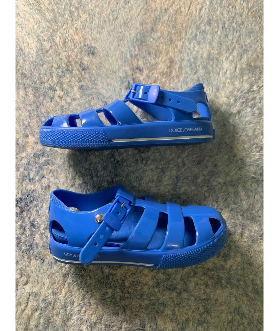 DOLCE&GABBANA Голубые резиновые сандалии и шлепанцы, фото 6