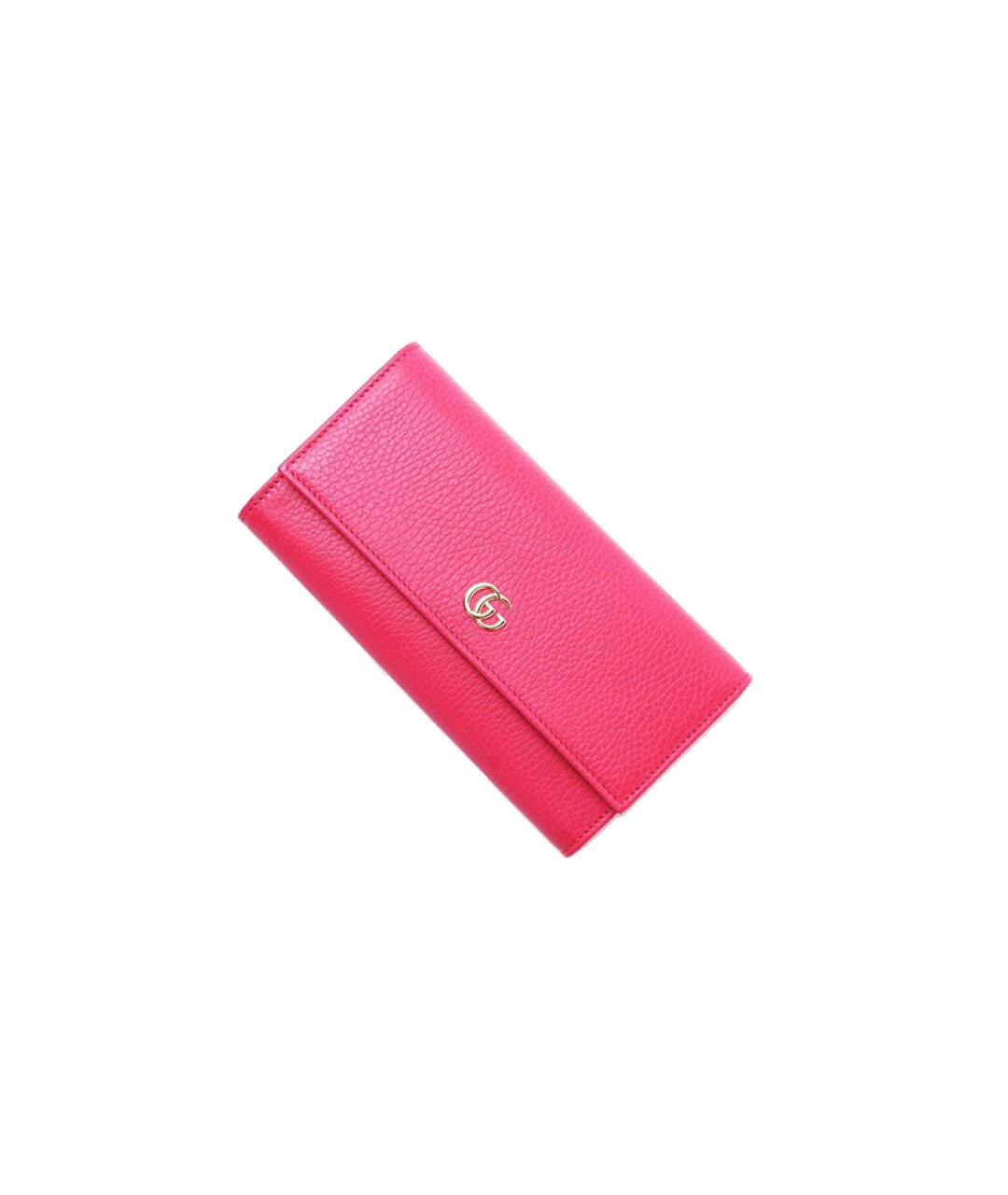 GUCCI Розовый кожаный кошелек, фото 2