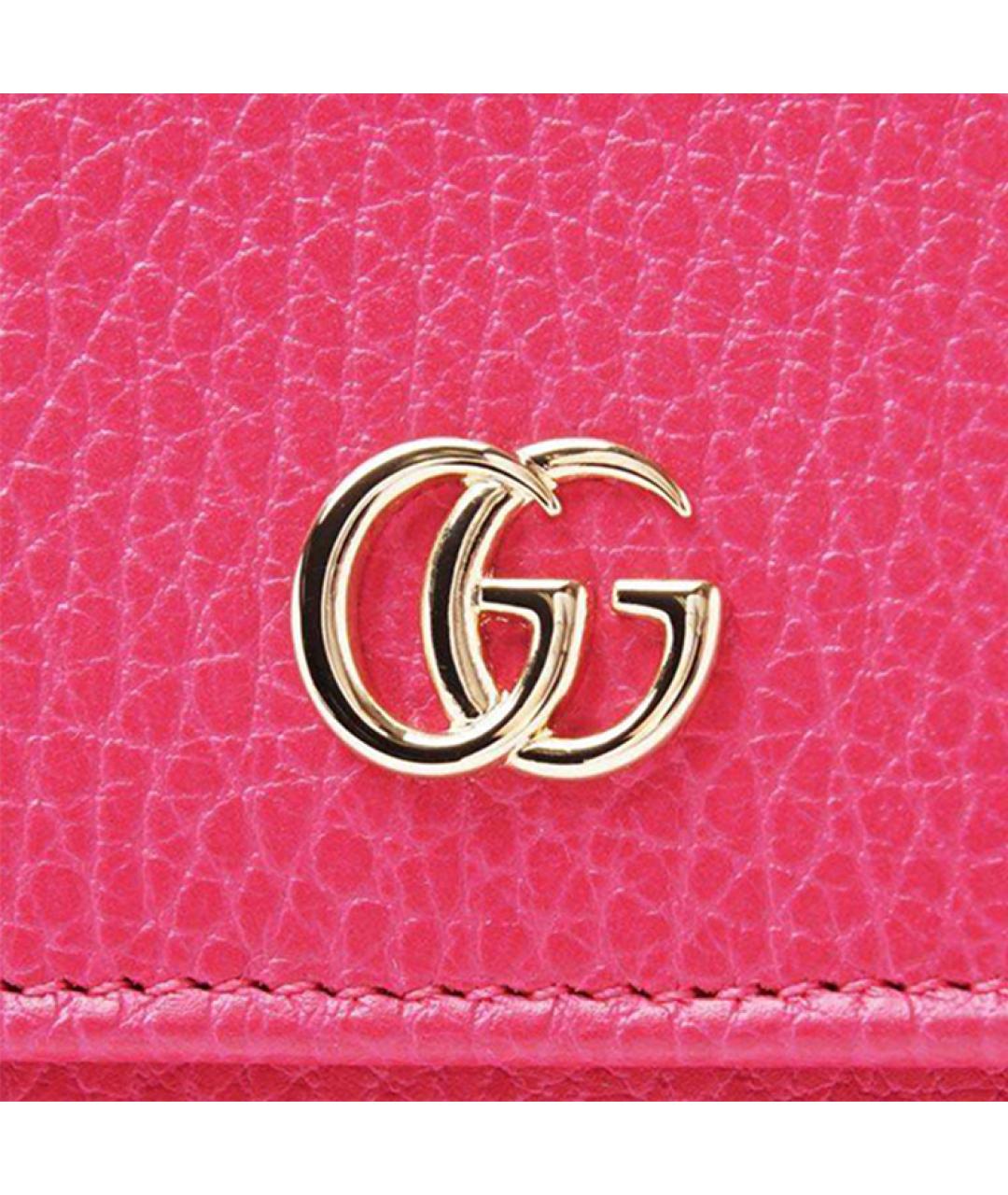 GUCCI Розовый кожаный кошелек, фото 5