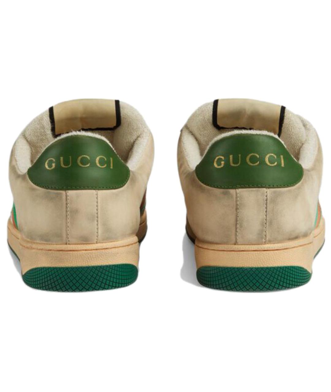 GUCCI Бежевые низкие кроссовки / кеды, фото 5