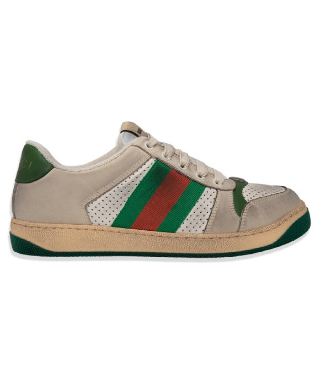 GUCCI Бежевые низкие кроссовки / кеды, фото 1