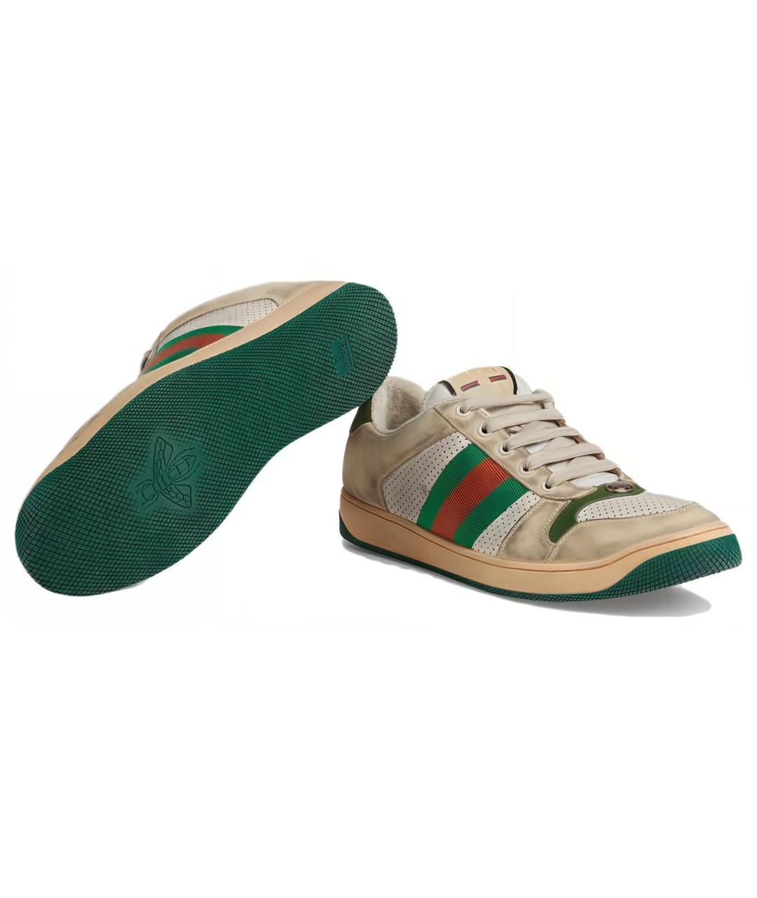 GUCCI Бежевые низкие кроссовки / кеды, фото 6