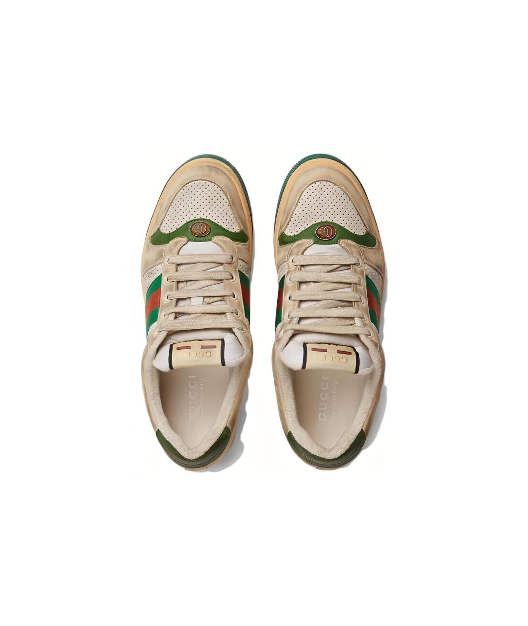 GUCCI Бежевые низкие кроссовки / кеды, фото 4
