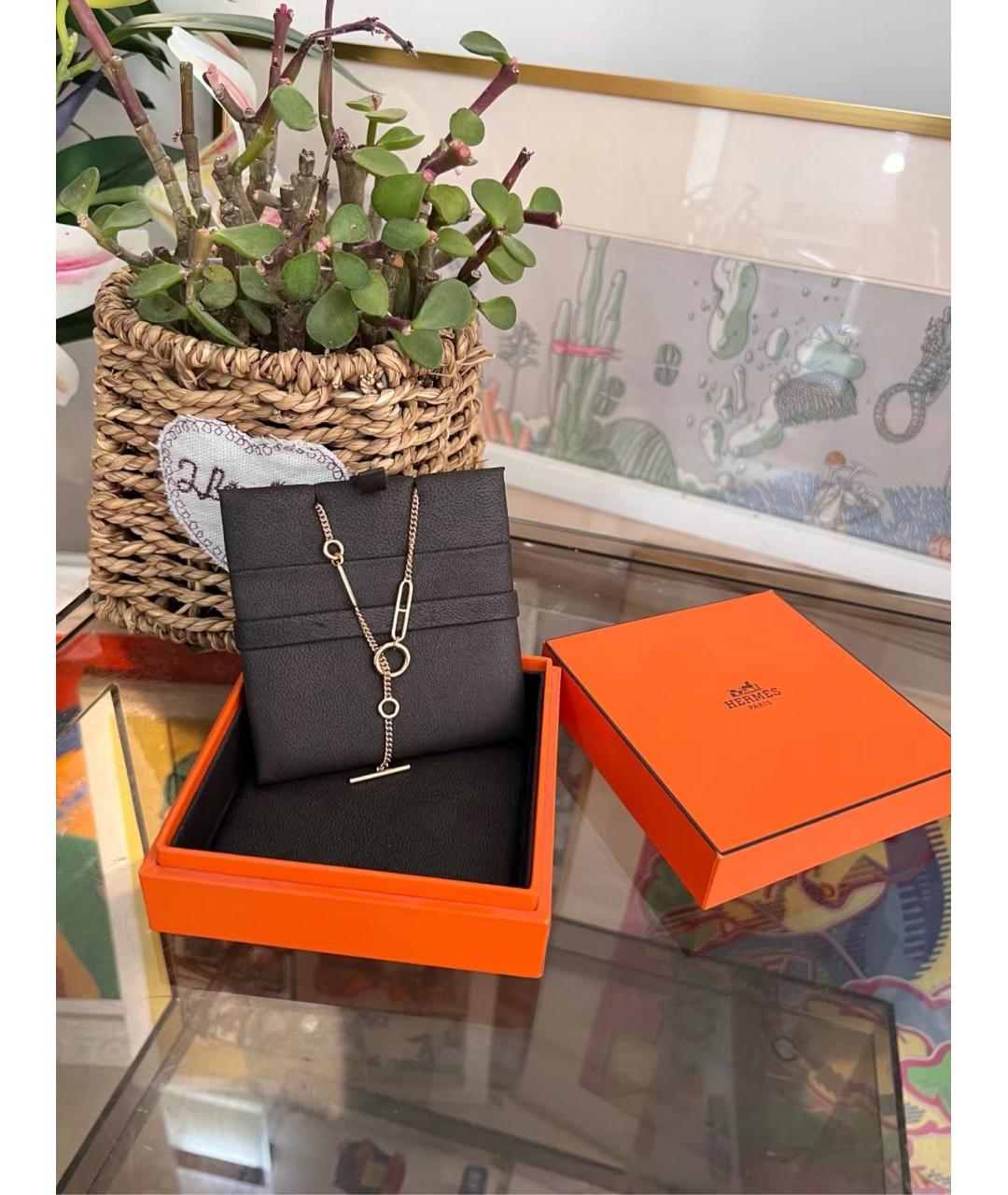 HERMES Золотое колье из розового золота, фото 5