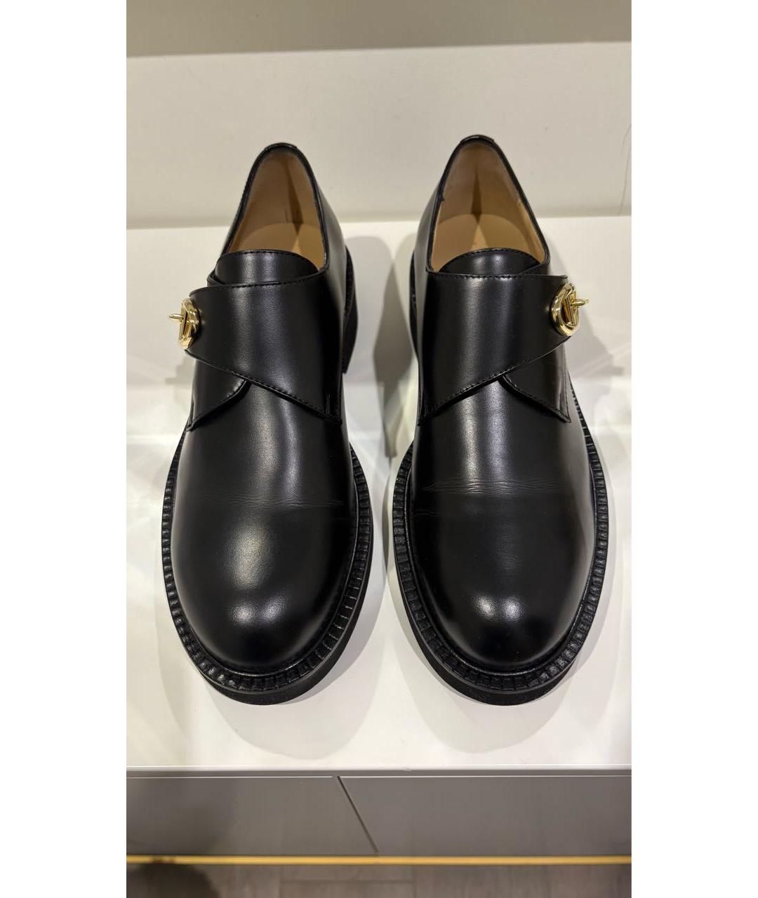 VALENTINO Черные кожаные лоферы, фото 2