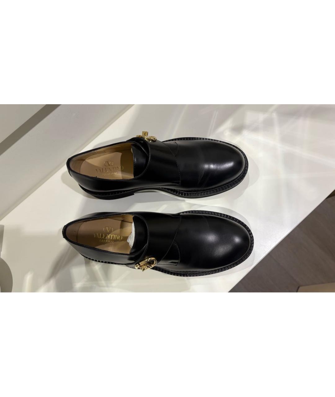 VALENTINO Черные кожаные лоферы, фото 3