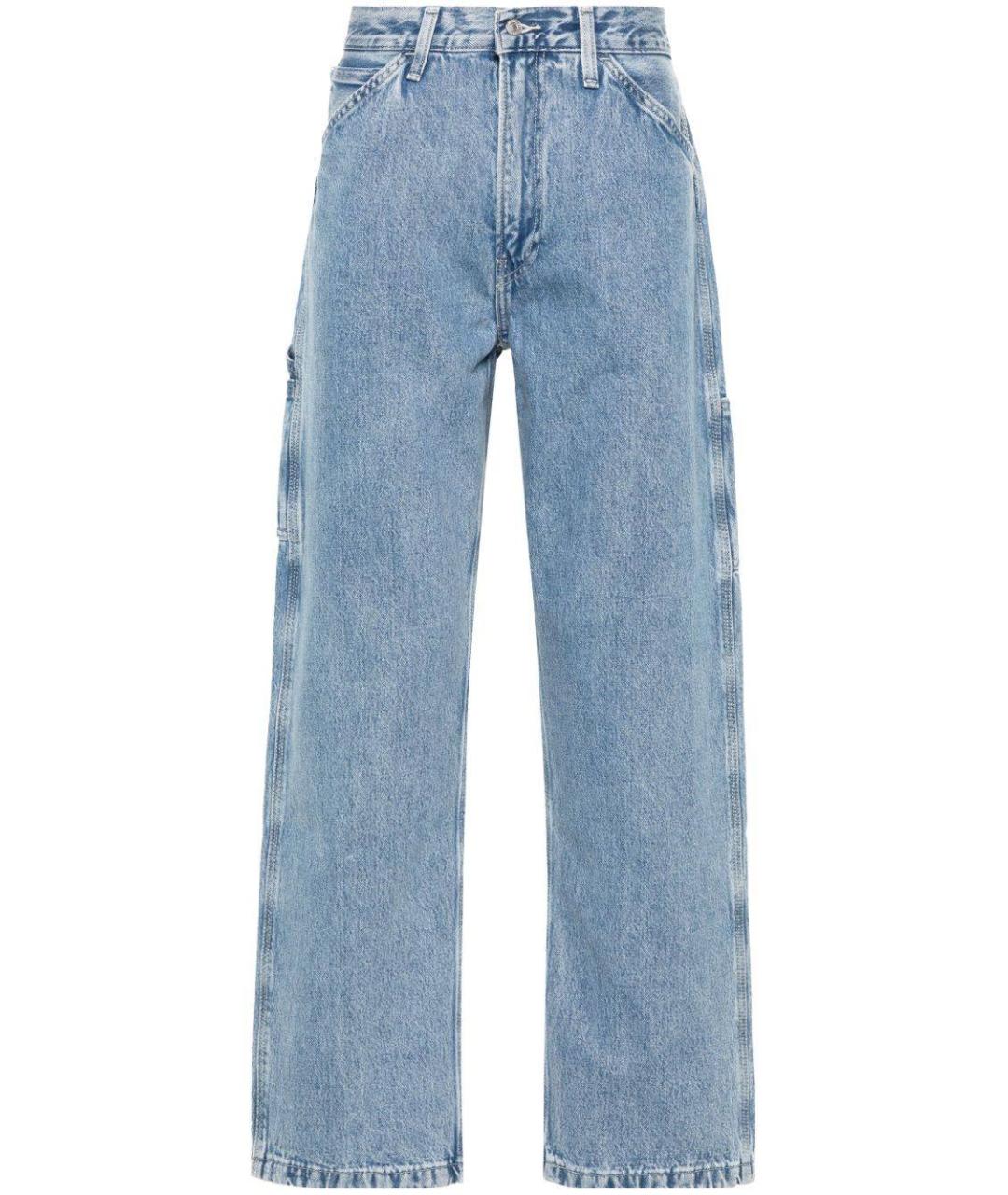 LEVI'S Голубые хлопковые прямые джинсы, фото 1