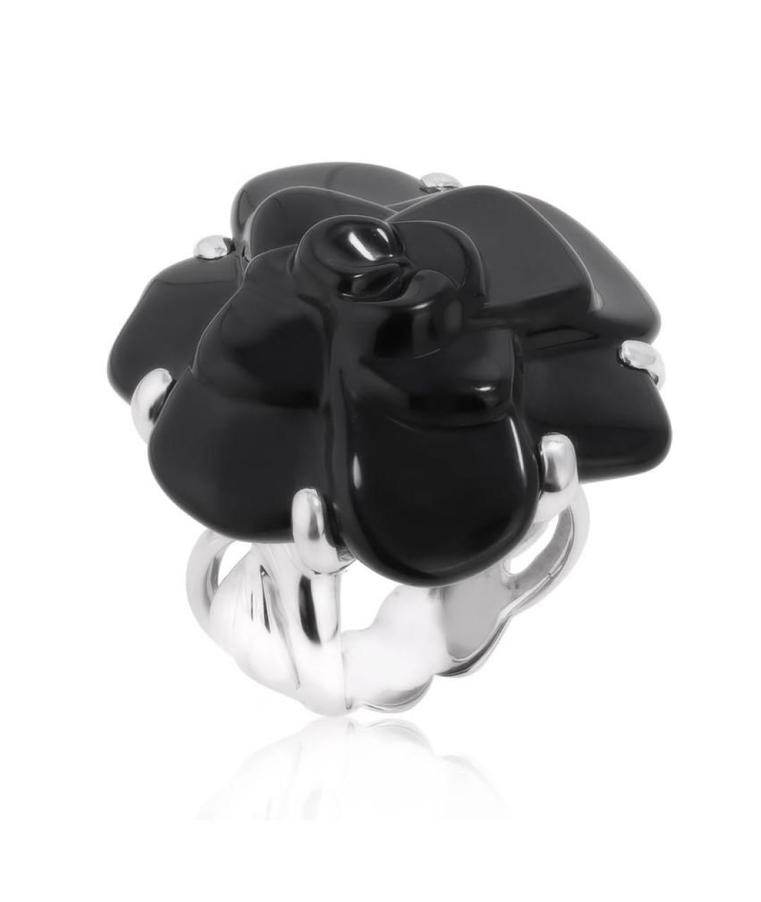 CHANEL Черное кольцо из белого золота, фото 5