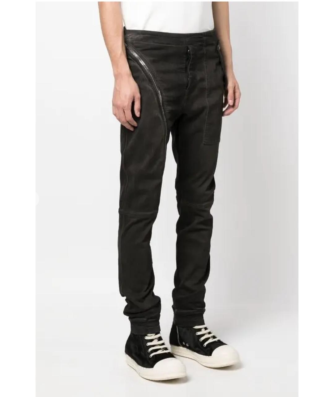 RICK OWENS DRKSHDW Коричневые хлопковые повседневные брюки, фото 4